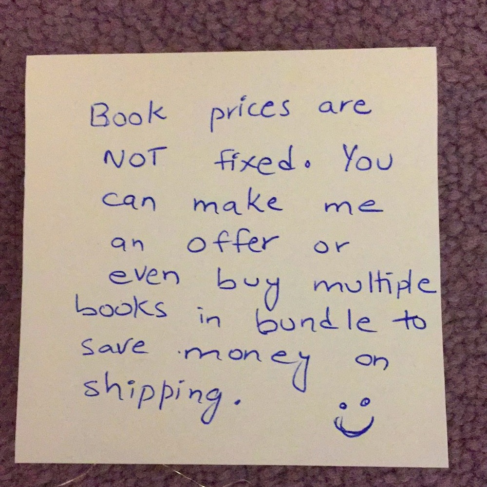 Book prices are not fixed. U can make me an offer